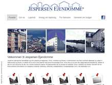 Tablet Screenshot of jespersen-ejendomme.dk